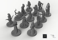 Load image into Gallery viewer, Dark Elf Miniatures Deluxe Set - Wargaming Miniatures Monsters D&amp;D DnD Drow