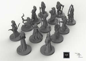 Dark Elf Miniatures Deluxe Set - Wargaming Miniatures Monsters D&D DnD Drow