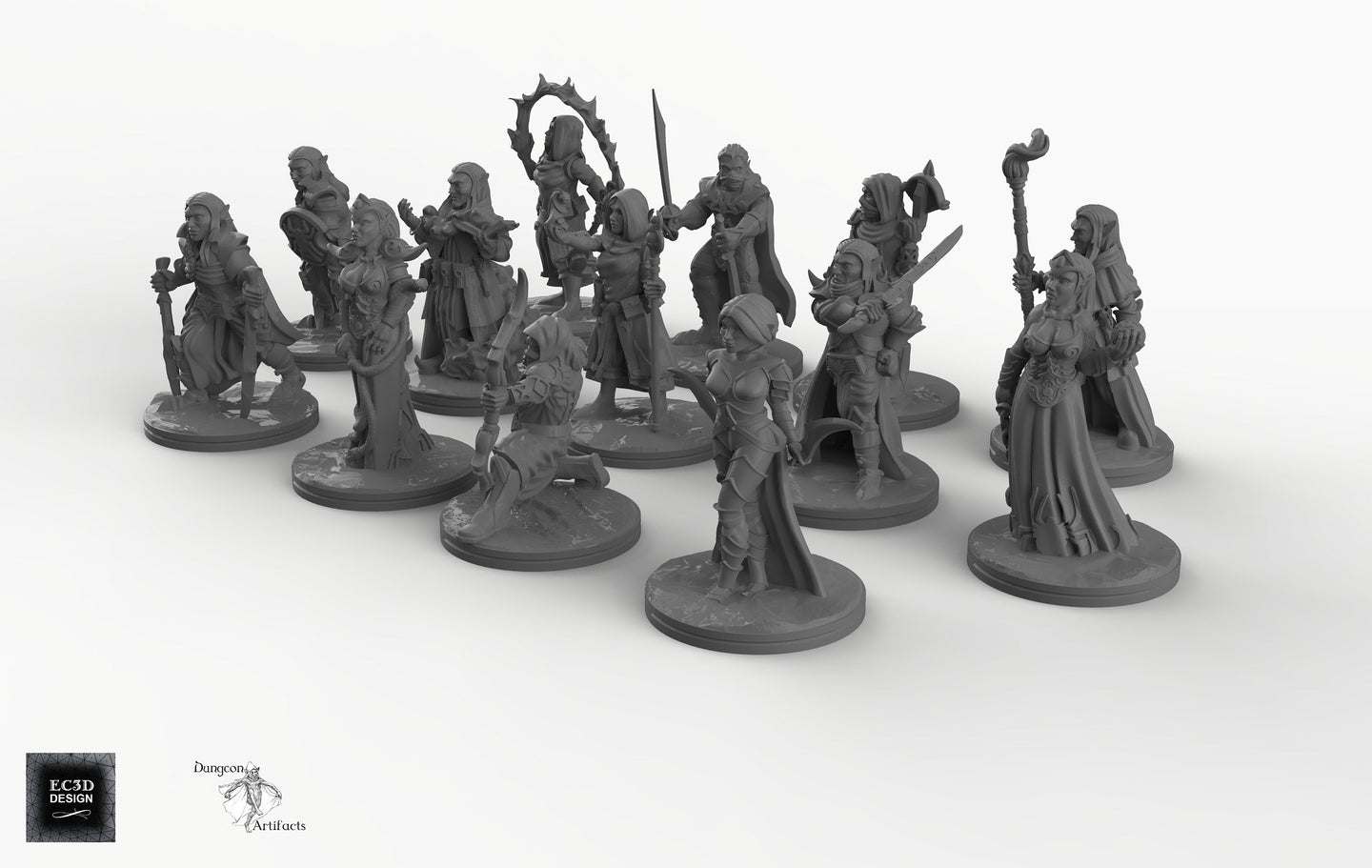 Dark Elf Miniatures Deluxe Set - Wargaming Miniatures Monsters D&D DnD Drow
