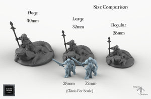 Dark Elf Lizard Rider - EC3D Skyless Realms Wargaming Miniature D&D DnD Drow