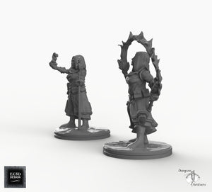 Dark Elf Sorceress - EC3D Skyless Realms Wargaming Miniatures D&D DnD