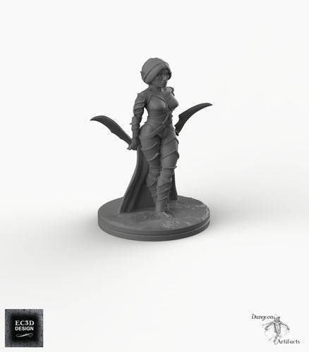 Dark Elf Assassin - EC3D Skyless Realms Wargaming Miniatures D&D DnD Drow PC