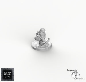 Deep Gnome Miner - EC3D Skyless Realms Wargaming Miniatures D&D DnD Svirfneblin
