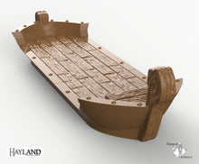 Load image into Gallery viewer, Medieval River Barge - 15mm 28mm 32mm Wargaming Terrain D&amp;D DnD