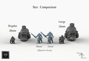 Snail-Riding Gnome Set - Snail Mount - 28mm 32mm EC3D Skyless Realms Wargaming Miniatures Monster D&D DnD