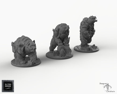 Armored Bears - Panserbjorn Panzerbjorn Wilds of Wintertide Wargaming Terrain D&D, DnD