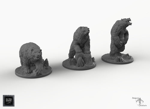 Bears - Wilds of Wintertide Wargaming Terrain D&D, DnD