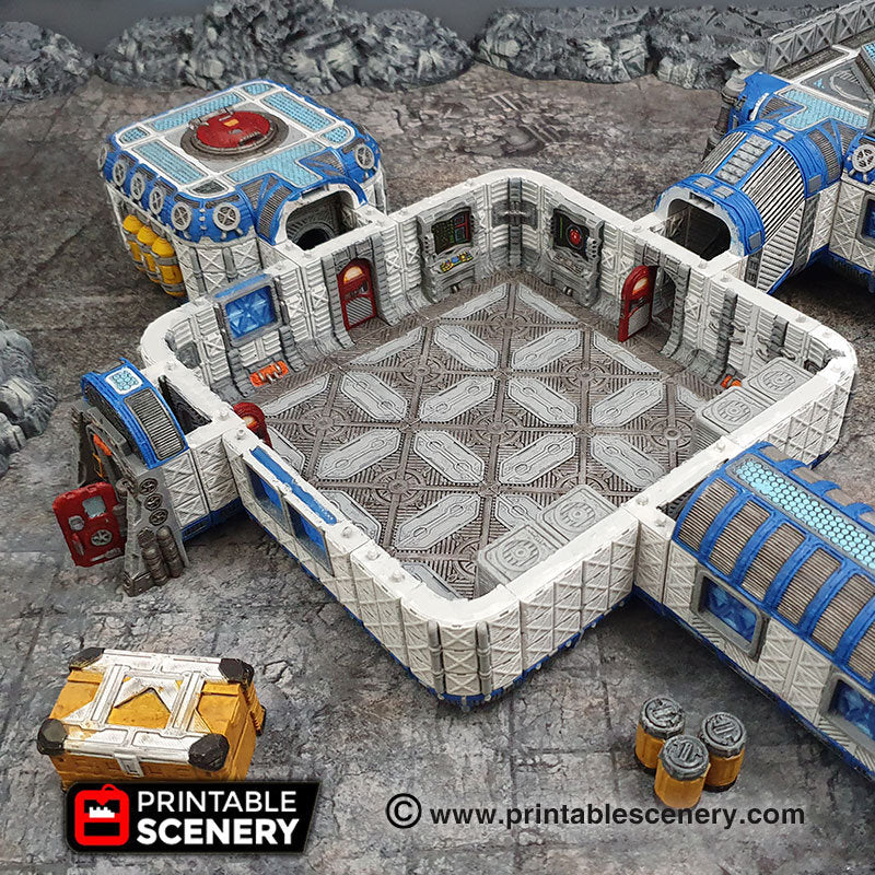 Operations Base Module - 3x3 - 28mm 32mm Brave New Worlds Sanctuary 17 Terrain Scatter D&D DnD