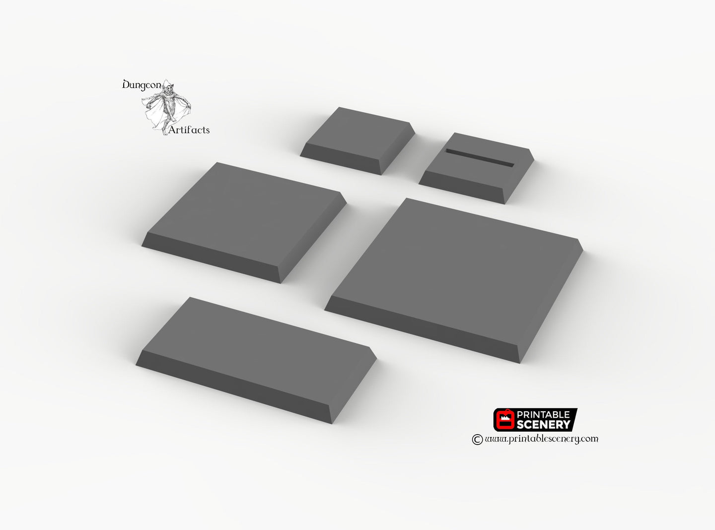 Square and Rectangular Bases for Miniatures - Minis Monsters Soldiers D&D DnD