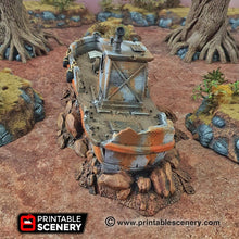 Load image into Gallery viewer, Ruined Fishing Boat - 15mm 28mm 20mm 32mm Brave New Worlds Wasteworld Gaslands Terrain Scatter D&amp;D DnD