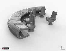 Load image into Gallery viewer, Starship Bridge Furnishings - 28mm 32mm Printable Scenery Tabletop Scatter Miniatures Terrain Console Starship