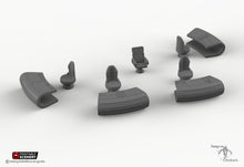 Load image into Gallery viewer, Starship Bridge Furnishings - 28mm 32mm Printable Scenery Tabletop Scatter Miniatures Terrain Console Starship