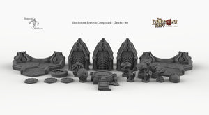 Blackstone Fortress Compatible Trihex Citadel Token and Marker Sets - Dragon's Rest Wargaming Terrain Scatter
