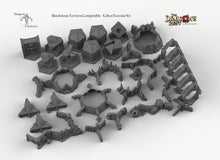 Load image into Gallery viewer, Blackstone Fortress Compatible Trihex Citadel Token and Marker Sets - Dragon&#39;s Rest Wargaming Terrain Scatter