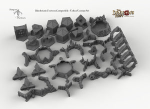 Blackstone Fortress Compatible Trihex Citadel Token and Marker Sets - Dragon's Rest Wargaming Terrain Scatter