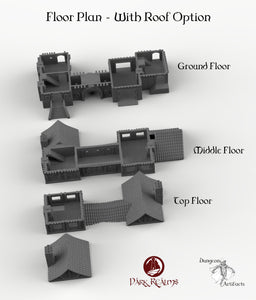 Merchant's Manor - 15mm 28mm 32mm Dark Realms Medieval Scenery Mansion Wargaming Terrain Scatter D&D DnD