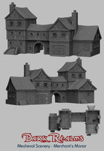 Load image into Gallery viewer, Merchant&#39;s Manor - 15mm 28mm 32mm Dark Realms Medieval Scenery Mansion Wargaming Terrain Scatter D&amp;D DnD