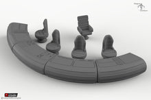 Load image into Gallery viewer, Starship Bridge Furnishings - 28mm 32mm Printable Scenery Tabletop Scatter Miniatures Terrain Console Starship