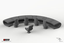 Load image into Gallery viewer, Starship Bridge Furnishings - 28mm 32mm Printable Scenery Tabletop Scatter Miniatures Terrain Console Starship