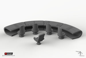 Starship Bridge Furnishings - 28mm 32mm Printable Scenery Tabletop Scatter Miniatures Terrain Console Starship