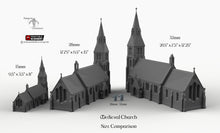 Load image into Gallery viewer, Ruined &amp; Intact Medieval Church Bundle - 15mm 28mm 32mm 37mm Time Warp Wargaming Terrain Scatter D&amp;D DnD