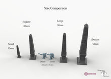 Load image into Gallery viewer, Hieroglyphic Obelisk - 3DHexes Wargaming Heiroglyphic Column Terrain D&amp;D DnD Egyptian Cleopatra&#39;s Needle