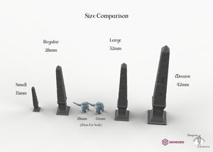 Hieroglyphic Obelisk - 3DHexes Wargaming Heiroglyphic Column Terrain D&D DnD Egyptian Cleopatra's Needle