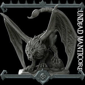 Undead Manticore - Wargaming Miniatures Monster Rocket Pig Games D&D, DnD