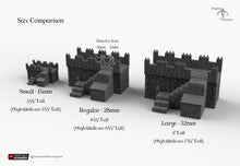 Load image into Gallery viewer, Winterdale Citadel Walls - Modular Medieval Castle Wall Set - 15mm 28mm 32mm Wargaming Terrain Scatter