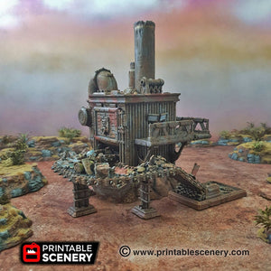 Recycling Tower - 15mm 28mm 20mm 32mm Brave New Worlds Wasteworld Gaslands Terrain Scatter D&D DnD