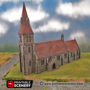 Ruined & Intact Medieval Church Bundle - 15mm 28mm 32mm 37mm Time Warp Wargaming Terrain Scatter D&D DnD