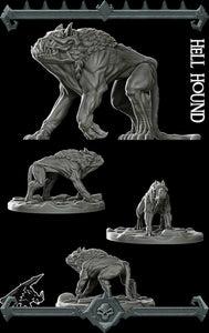 Hellhound - Hell Hound - Wargaming Miniatures Monster Rocket Pig Games D&D, DnD