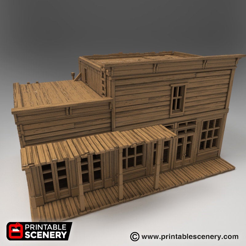General Store - 15mm 28mm 32mm Time Warp Wargaming Terrain Scatter Western D&D, DnD