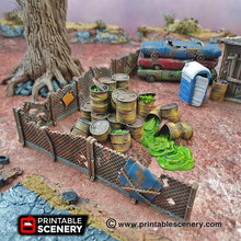 Load image into Gallery viewer, Scrap Yard Set - 15mm 28mm 20mm 32mm Brave New Worlds Wasteworld Gaslands Terrain Scatter D&amp;D DnD