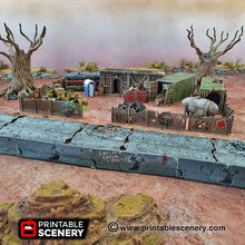 Load image into Gallery viewer, Scrap Yard Set - 15mm 28mm 20mm 32mm Brave New Worlds Wasteworld Gaslands Terrain Scatter D&amp;D DnD
