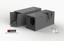 Load image into Gallery viewer, Wasteland Shipping Containers - Brave New Worlds Wasteworld Gaslands Terrain Scatter D&amp;D DnD