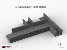 Load image into Gallery viewer, Modular City Walls - Clorehaven Schist Walls -  28mm 32mm Wargaming Terrain Scatter Dungeon D&amp;D, DnD