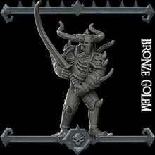Load image into Gallery viewer, Bronze Golem - Wargaming Miniatures Monster Rocket Pig Games D&amp;D, DnD