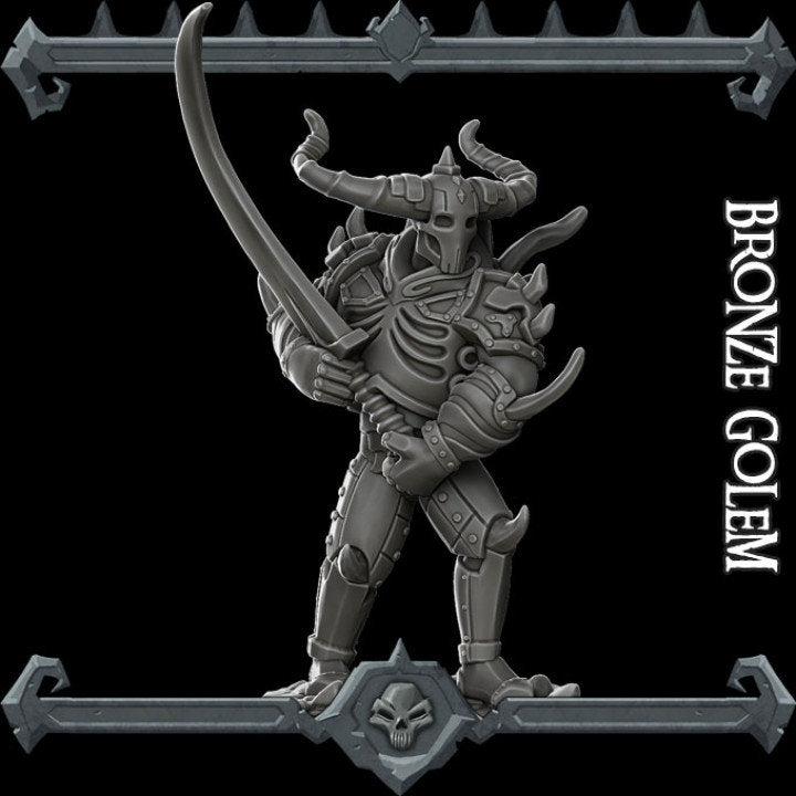 Bronze Golem - Wargaming Miniatures Monster Rocket Pig Games D&D, DnD