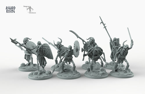 Draugr Infantry - Barrow Wights - Asgard Rising Skeleton Army Wargaming Undead Miniatures