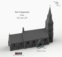 Load image into Gallery viewer, Ruined &amp; Intact Medieval Church Bundle - 15mm 28mm 32mm 37mm Time Warp Wargaming Terrain Scatter D&amp;D DnD