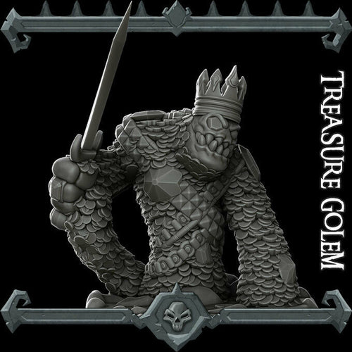 Treasure Golem - Wargaming Miniatures Monster Rocket Pig Games D&D, DnD