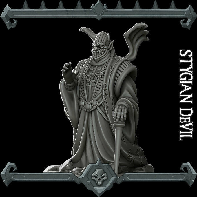 Stygian Devil - Styx Devil - Amnizu - Wargaming Miniatures Monster Rocket Pig Games D&D, DnD