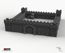 Load image into Gallery viewer, Winterdale Citadel Walls - Modular Medieval Castle Wall Set - 15mm 28mm 32mm Wargaming Terrain Scatter