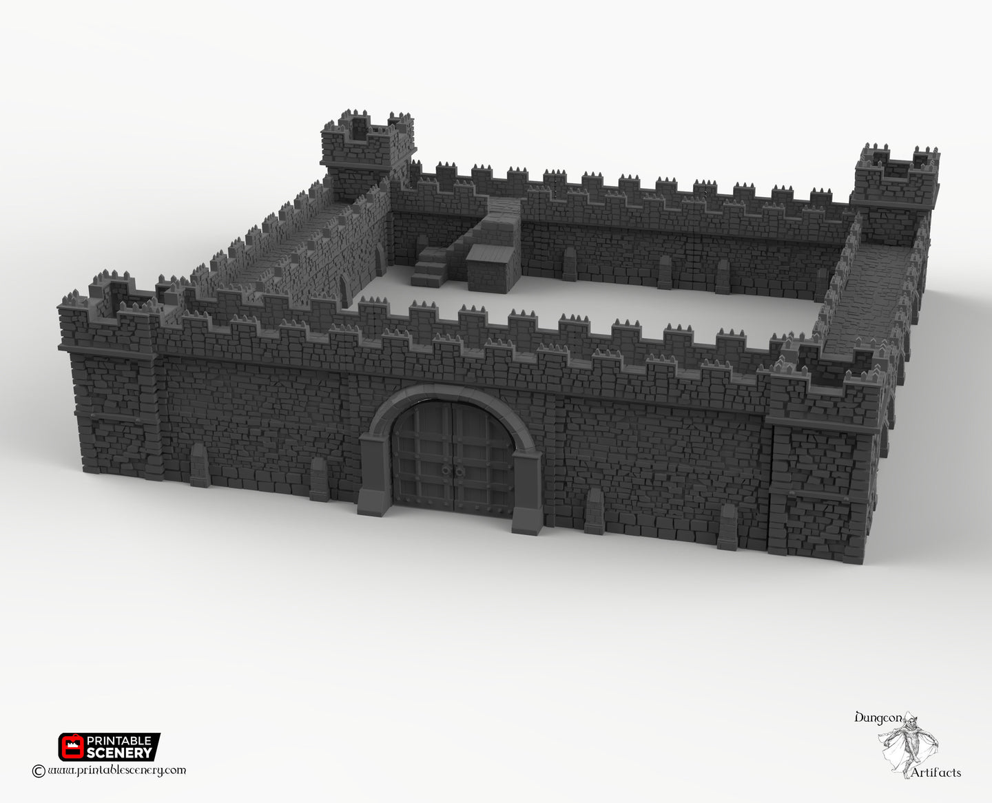 Winterdale Citadel Walls - Modular Medieval Castle Wall Set - 15mm 28mm 32mm Wargaming Terrain Scatter