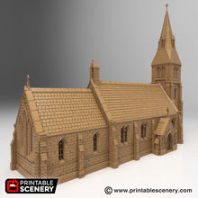 Load image into Gallery viewer, Ruined &amp; Intact Medieval Church Bundle - 15mm 28mm 32mm 37mm Time Warp Wargaming Terrain Scatter D&amp;D DnD