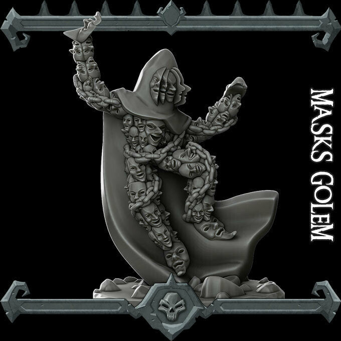 Masks Golem - Wargaming Miniatures Monster Rocket Pig Games D&D, DnD