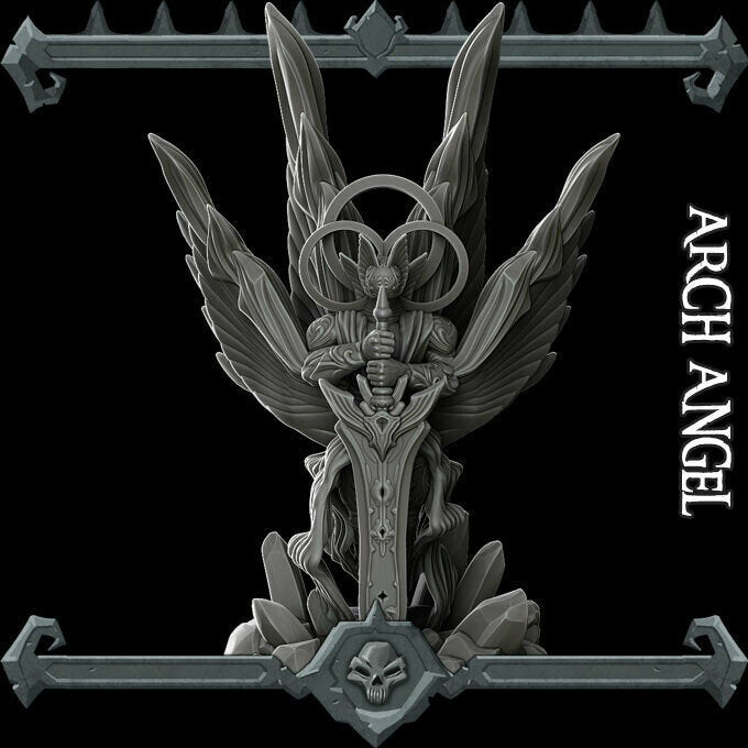 Archangel Warlord - Arch Angel Warlord - Wargaming Miniatures Monster Rocket Pig Games D&D DnD