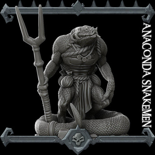 Anaconda Snakeman - Lizard Man - Wargaming Miniatures Monster Rocket Pig Games D&D DnD