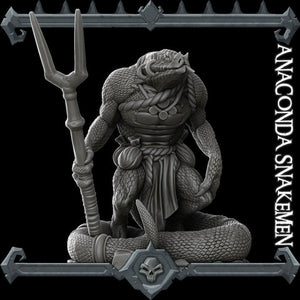 Anaconda Snakeman - Lizard Man - Wargaming Miniatures Monster Rocket Pig Games D&D DnD